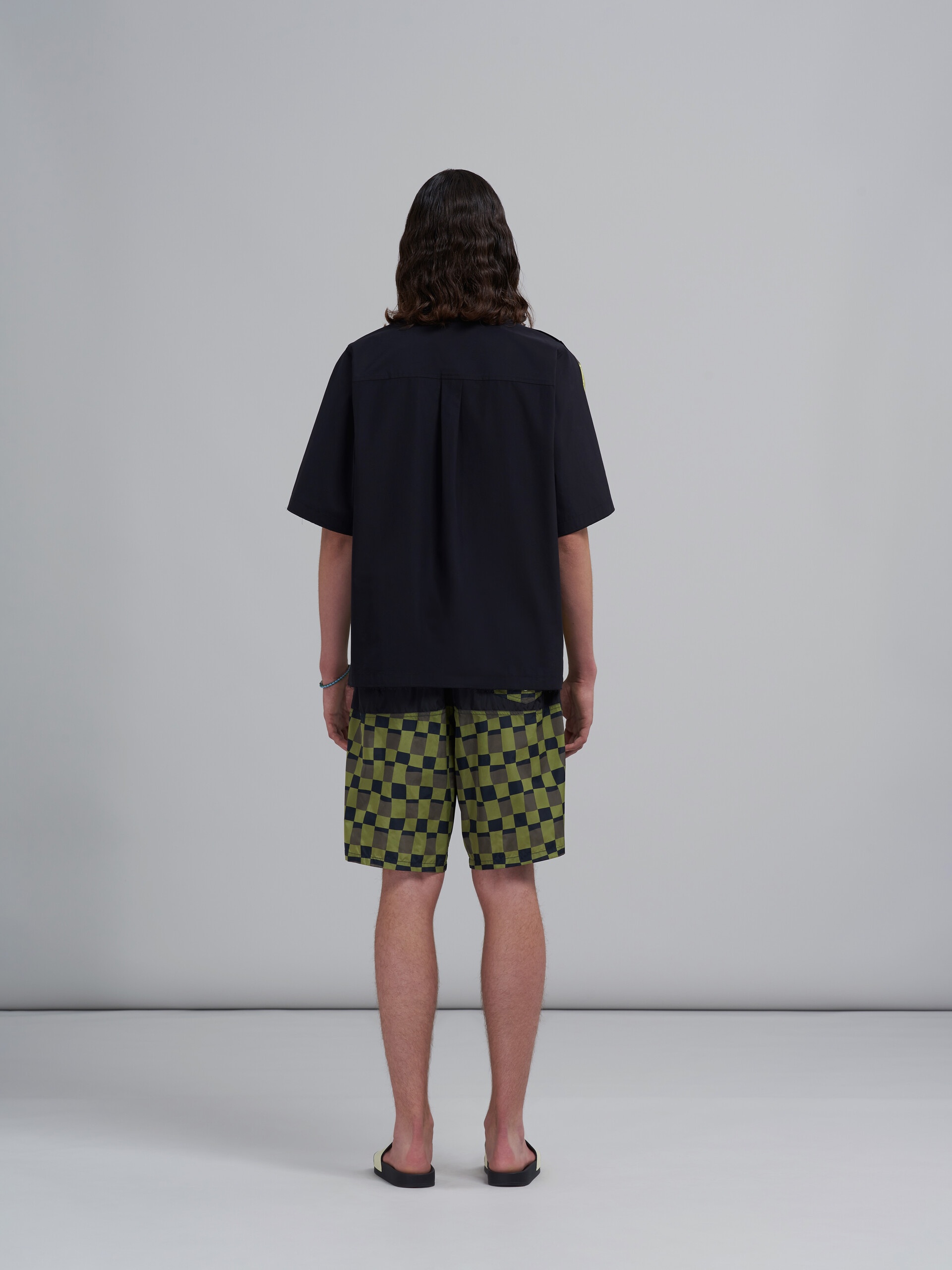 ICONIC DAMIER PRINT NYLON SWIM TRUNKS - 3