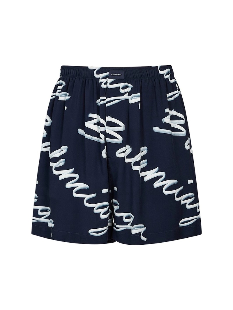 All-over logo pyjamas viscose shorts - 1