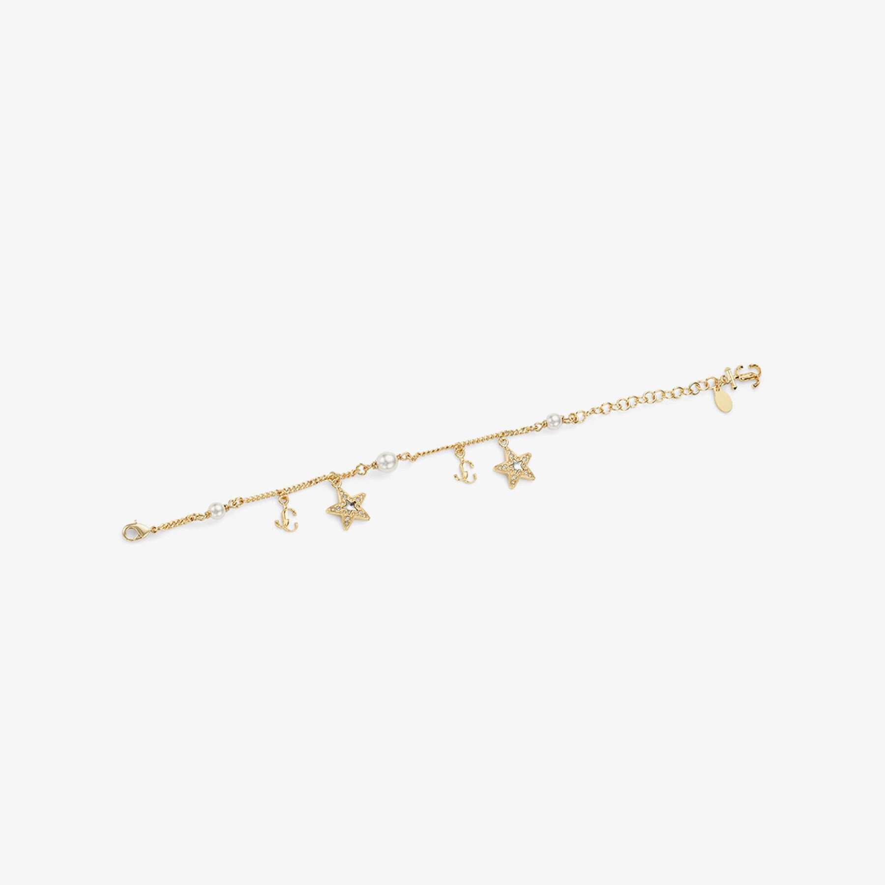 JC Star Bracelet
Gold-Finish Metal Bracelet with Pearl, Star and JC Monogram Charms - 5