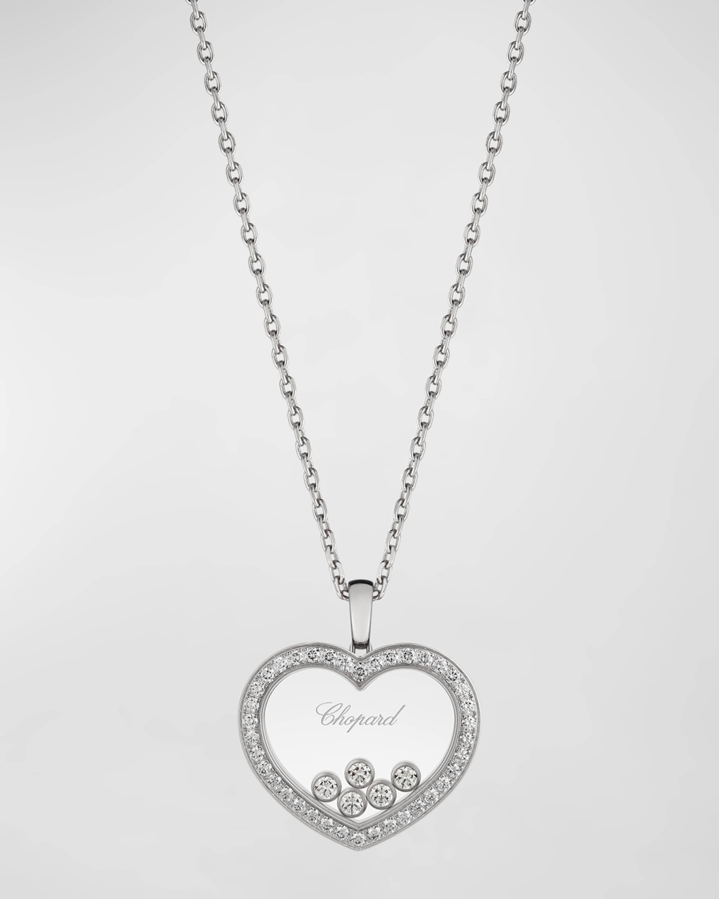 Happy Diamonds 18K White Gold Heart Pendant Necklace - 1
