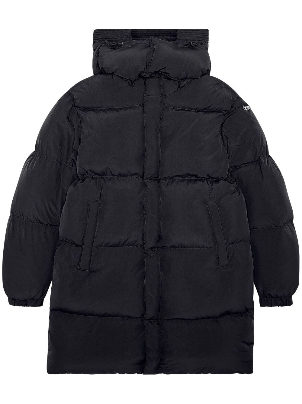 hooded zip-up padded coat - 1