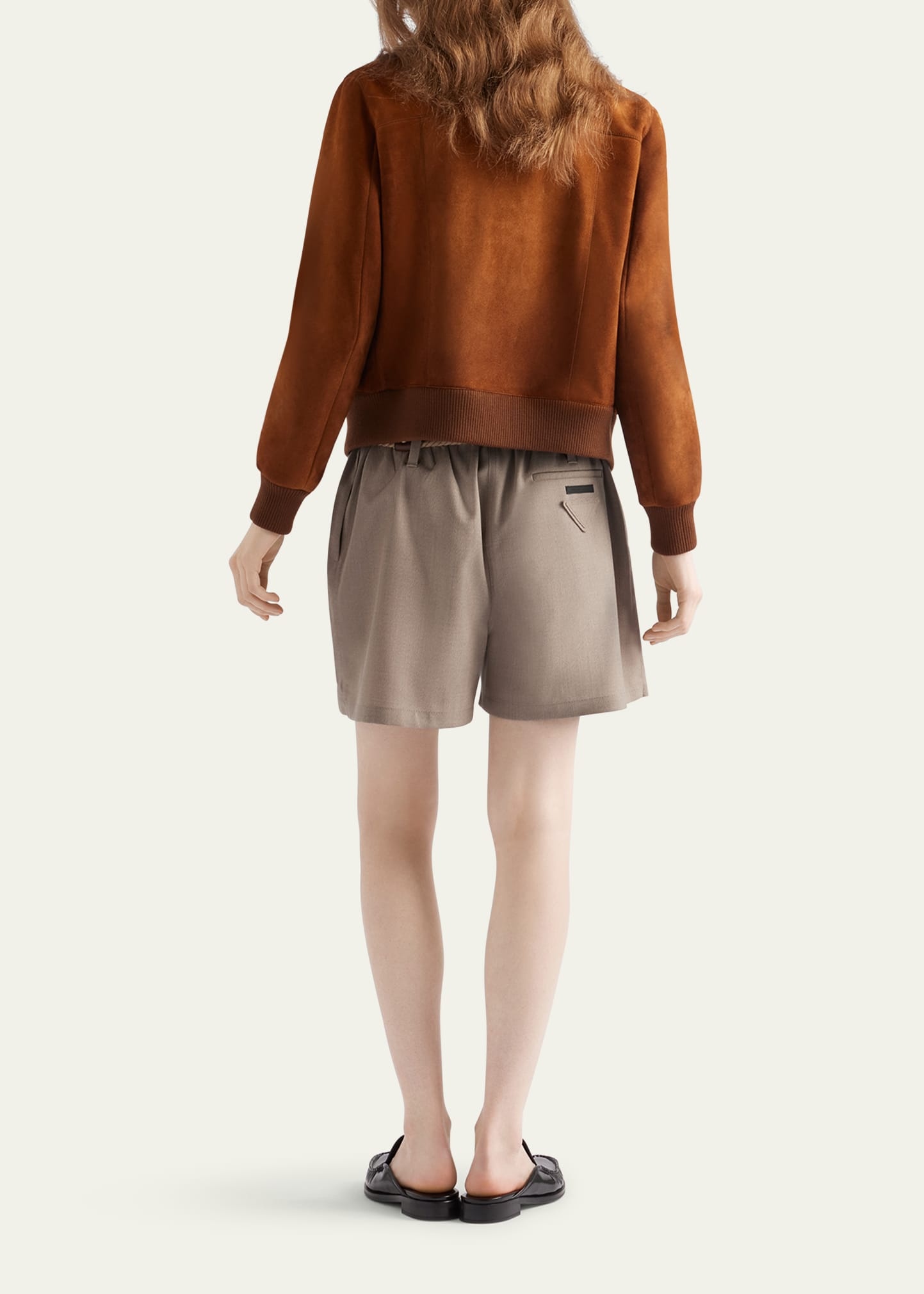 Suede Ribbed-Trim Jacket - 3