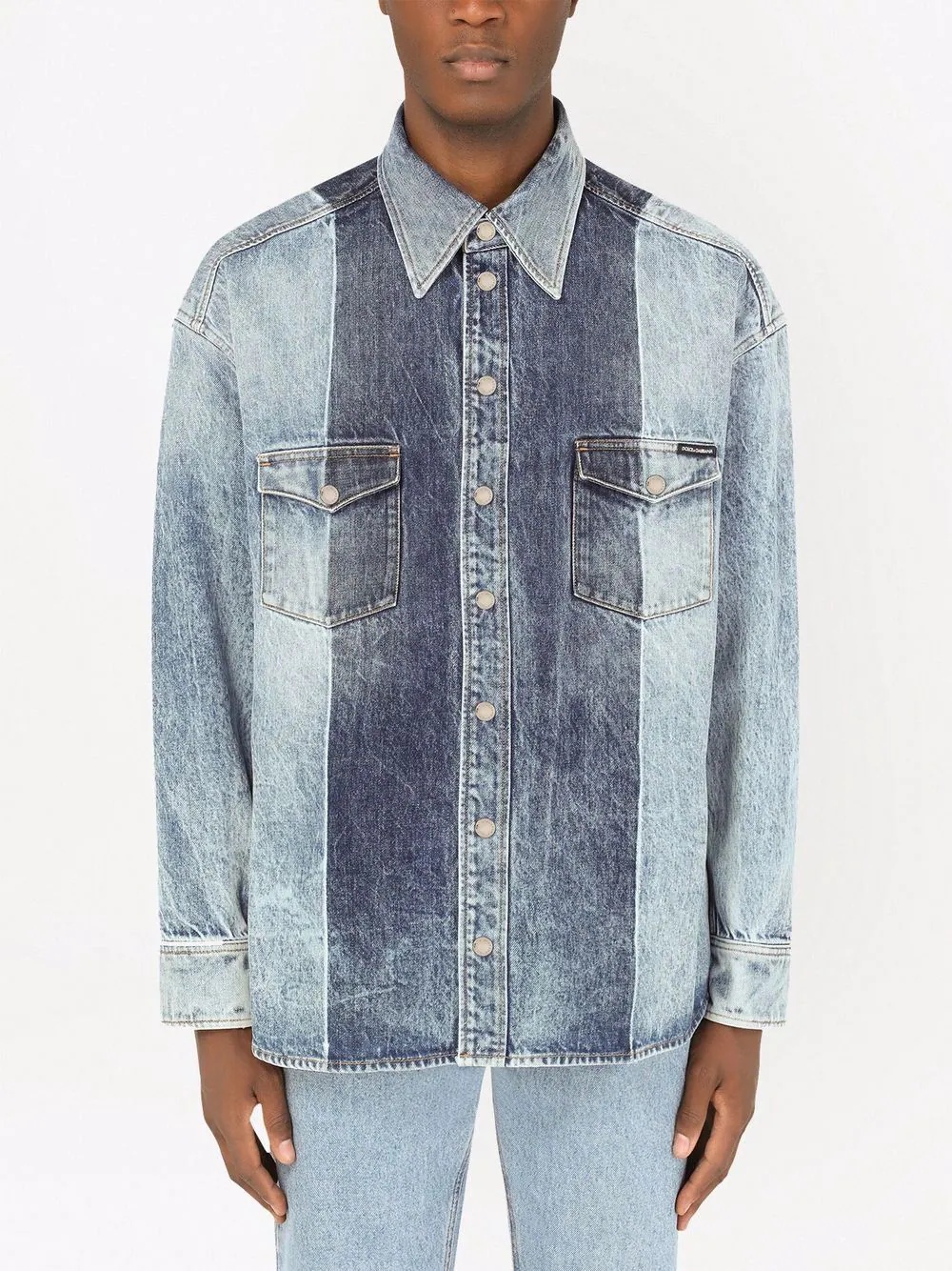 long-sleeve denim shirt - 3