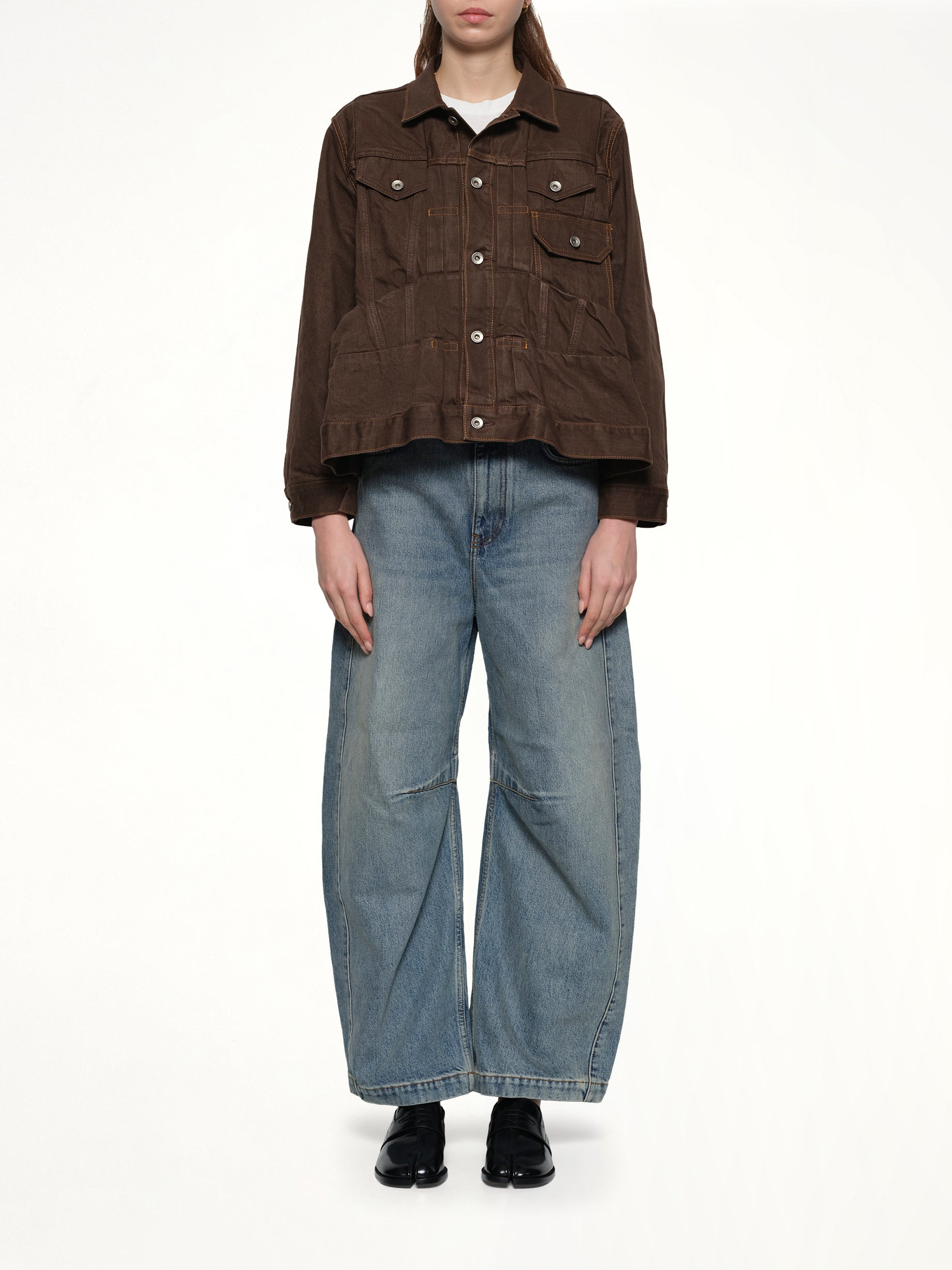 Denim Jacket in Brown - 7