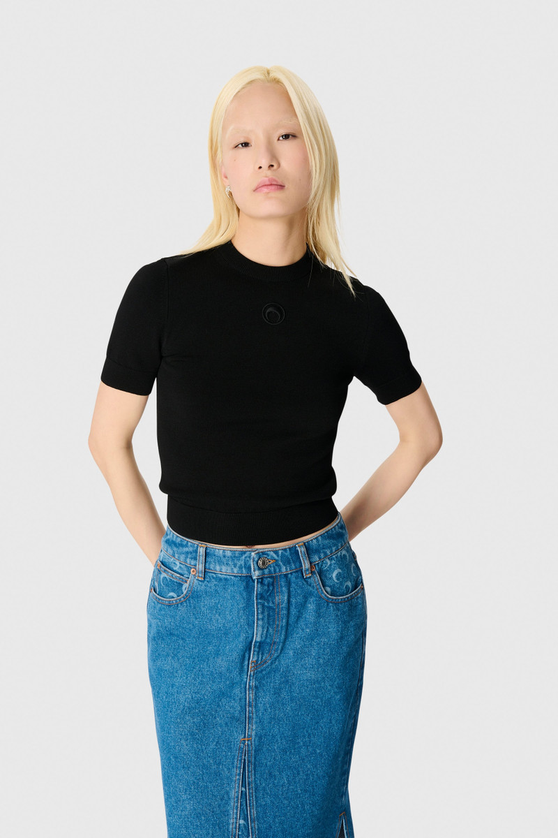 Moon Logo Knit SS Crewneck Sweater 3