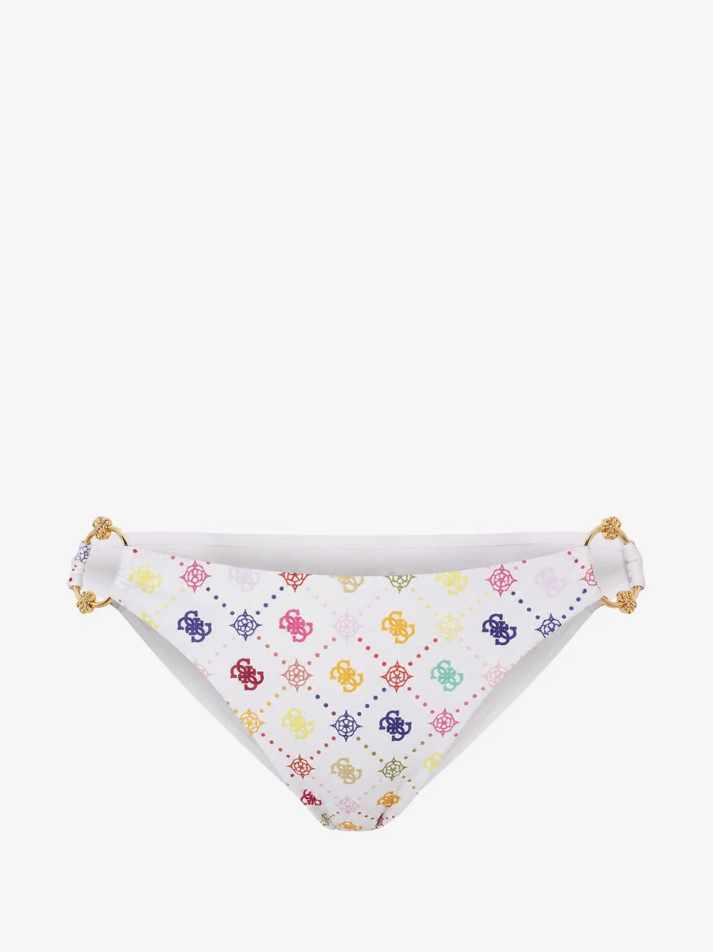 logo-print ring-detail bikini bottoms - 1