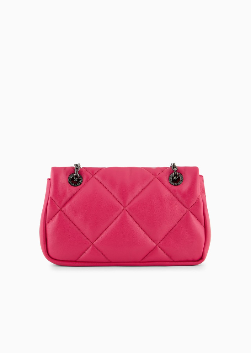 Quilted nappa leather-effect mini bag with flap 3