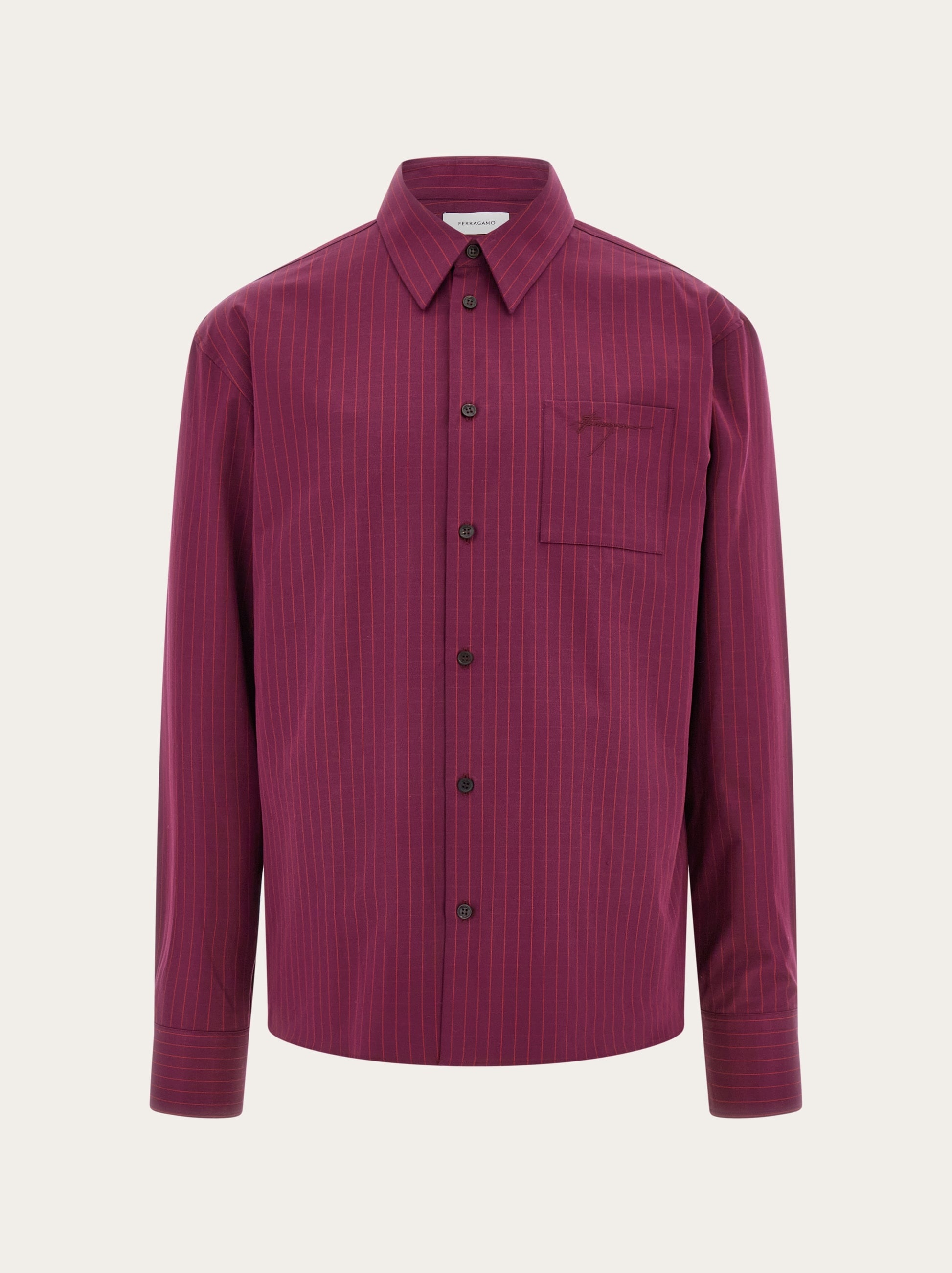 Micro checked long sleeved shirt - 1
