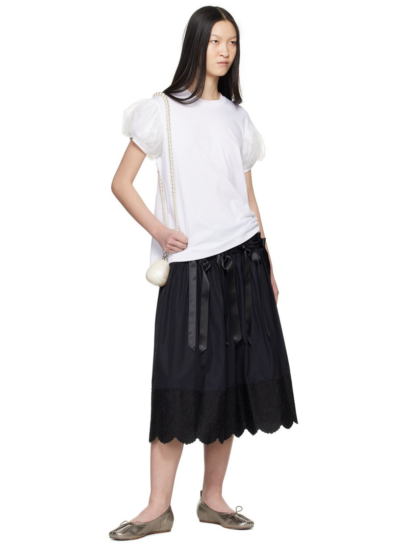 Simone Rocha Silver Classic Pleated Ballerina Flats outlook