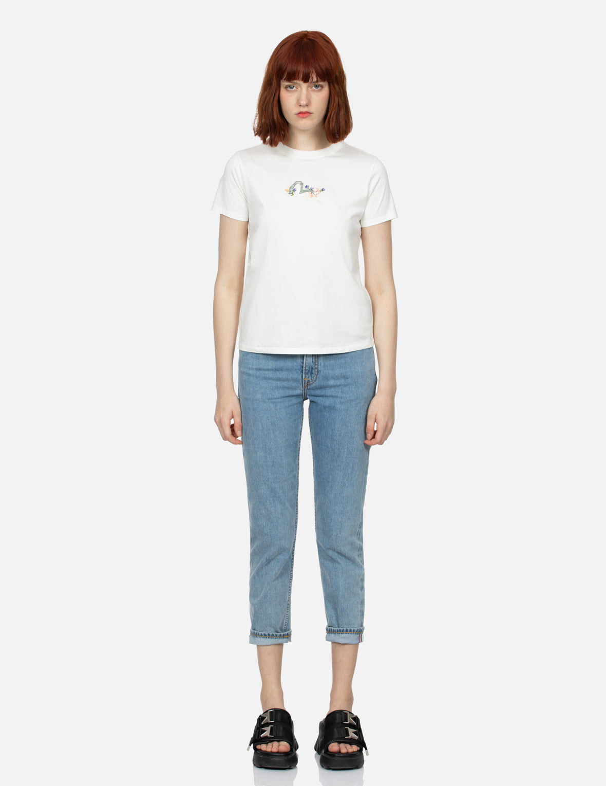 CRANES AND WISTERIA PRINT REGULAR FIT T-SHIRT - 6