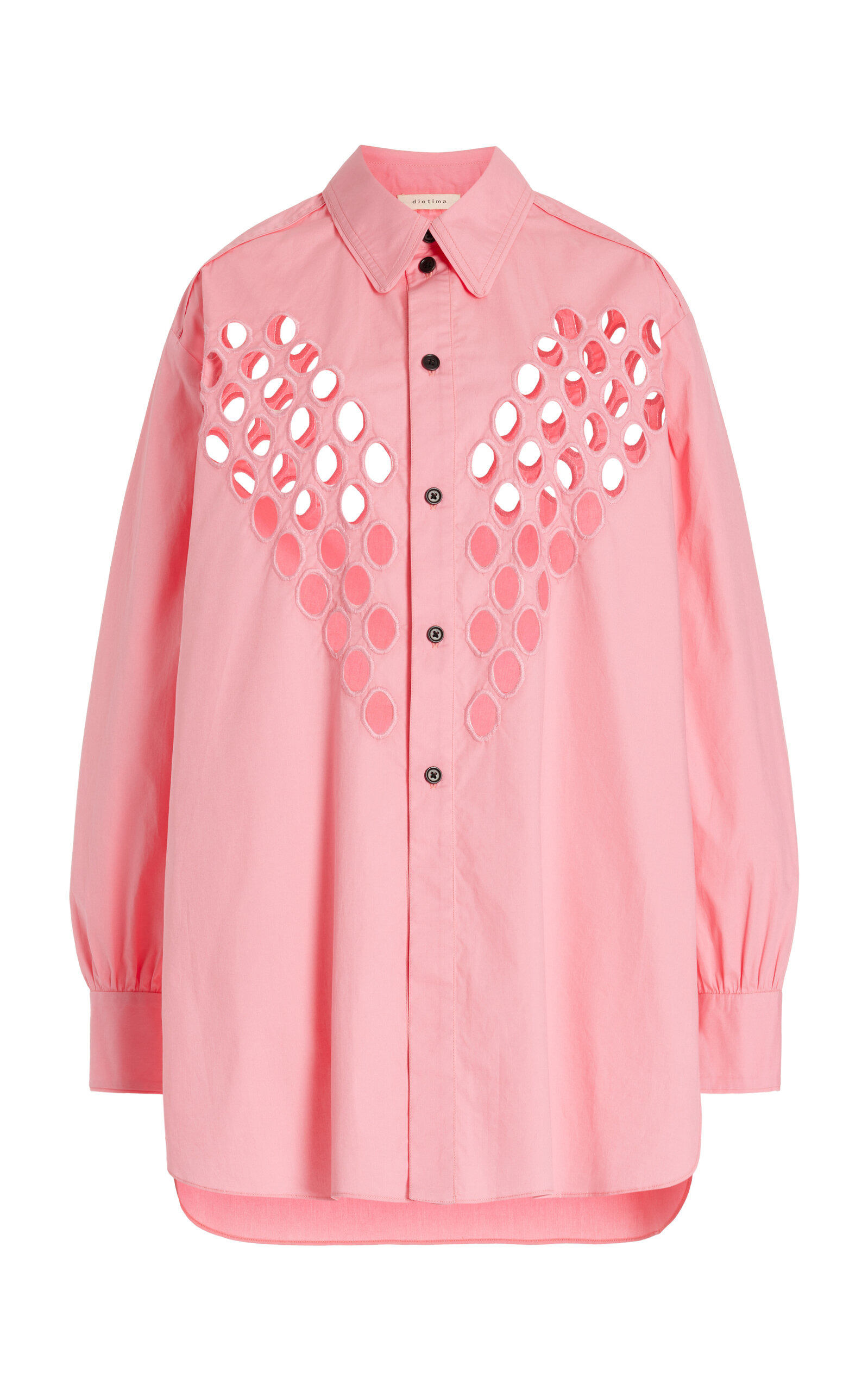 Long Cotton Shirt pink - 1
