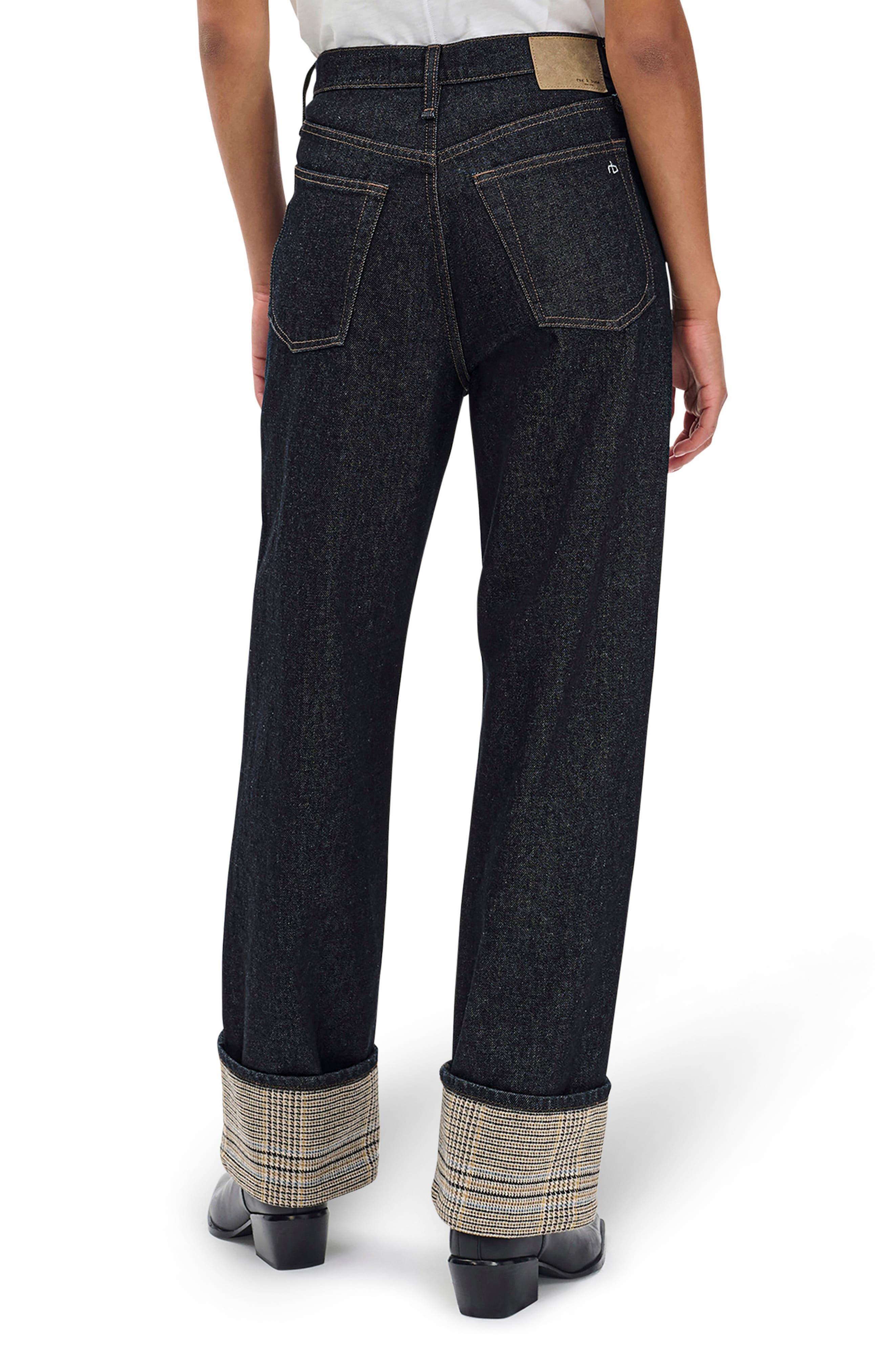 rag & bone Shea Cuffed High Waist Ankle Straight Leg Jeans in Twrco at Nordstrom - 2