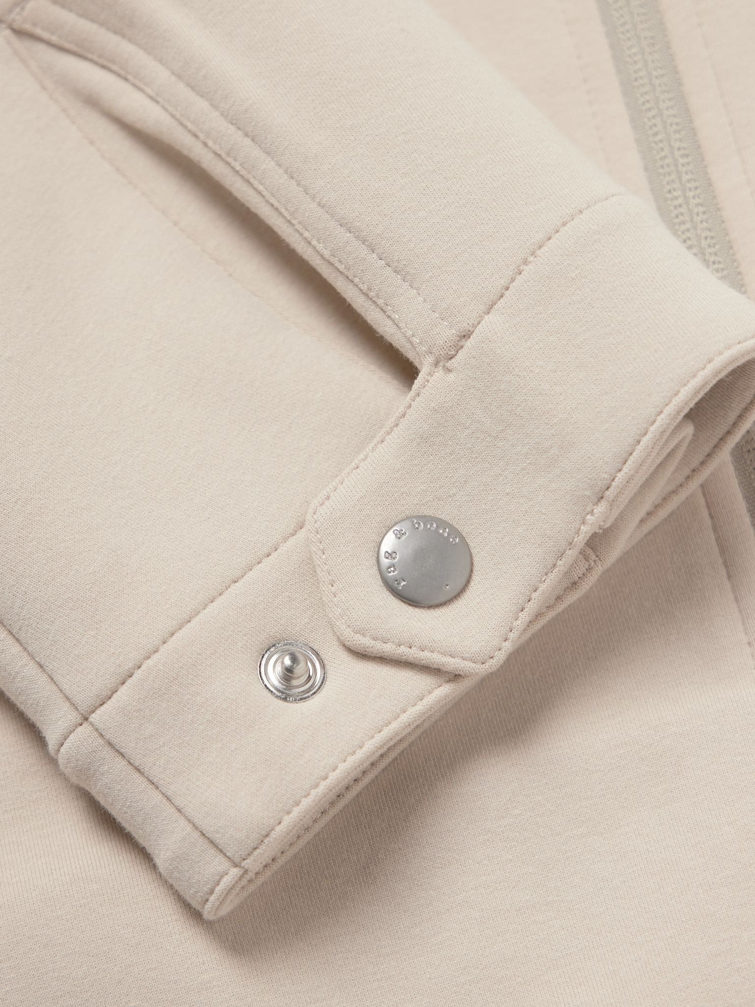 Melrose Cotton-Blend Ponte Track Jacket Beige - 5