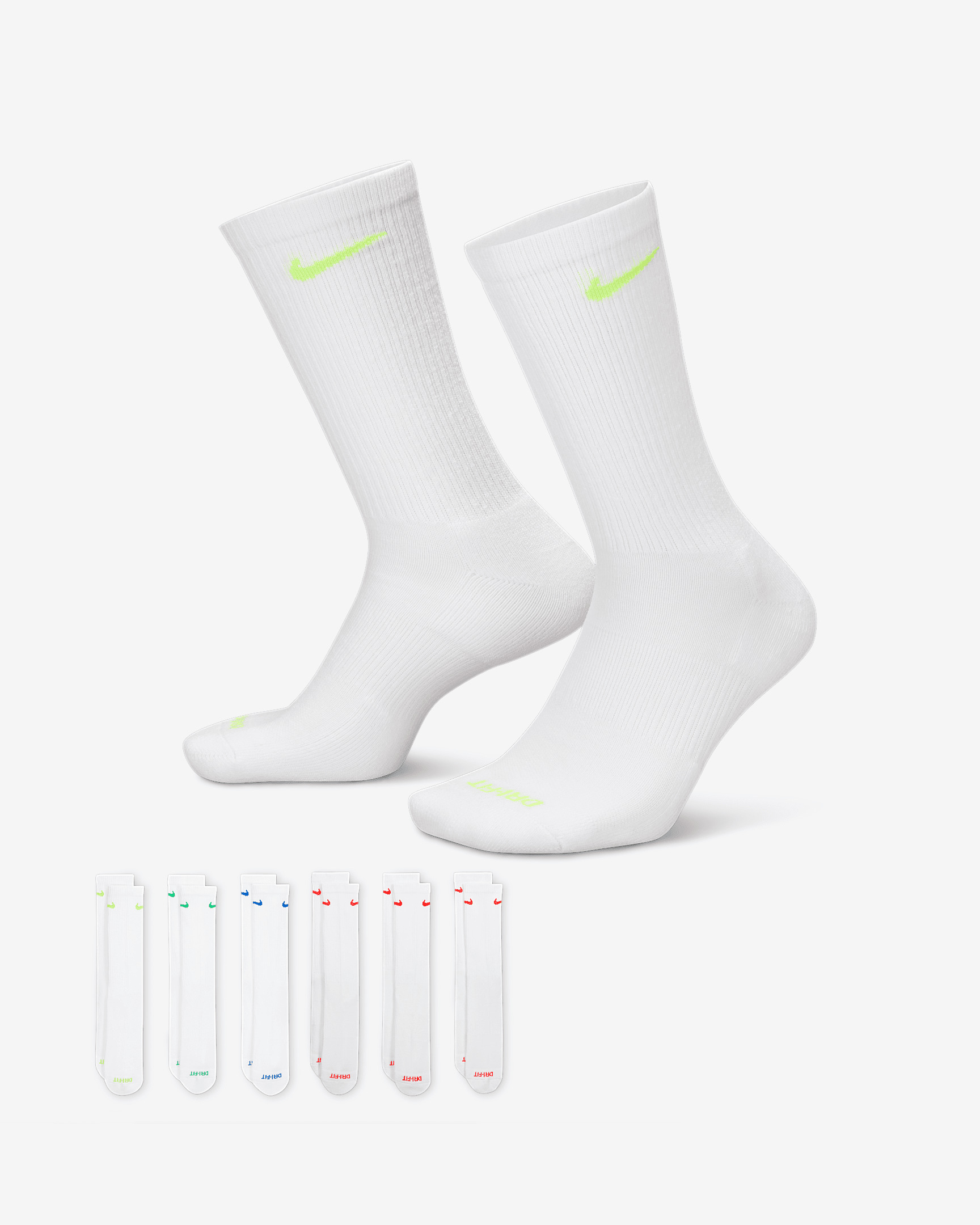 Nike Everyday Plus Cushioned Training Crew Socks (6 Pairs) - 1