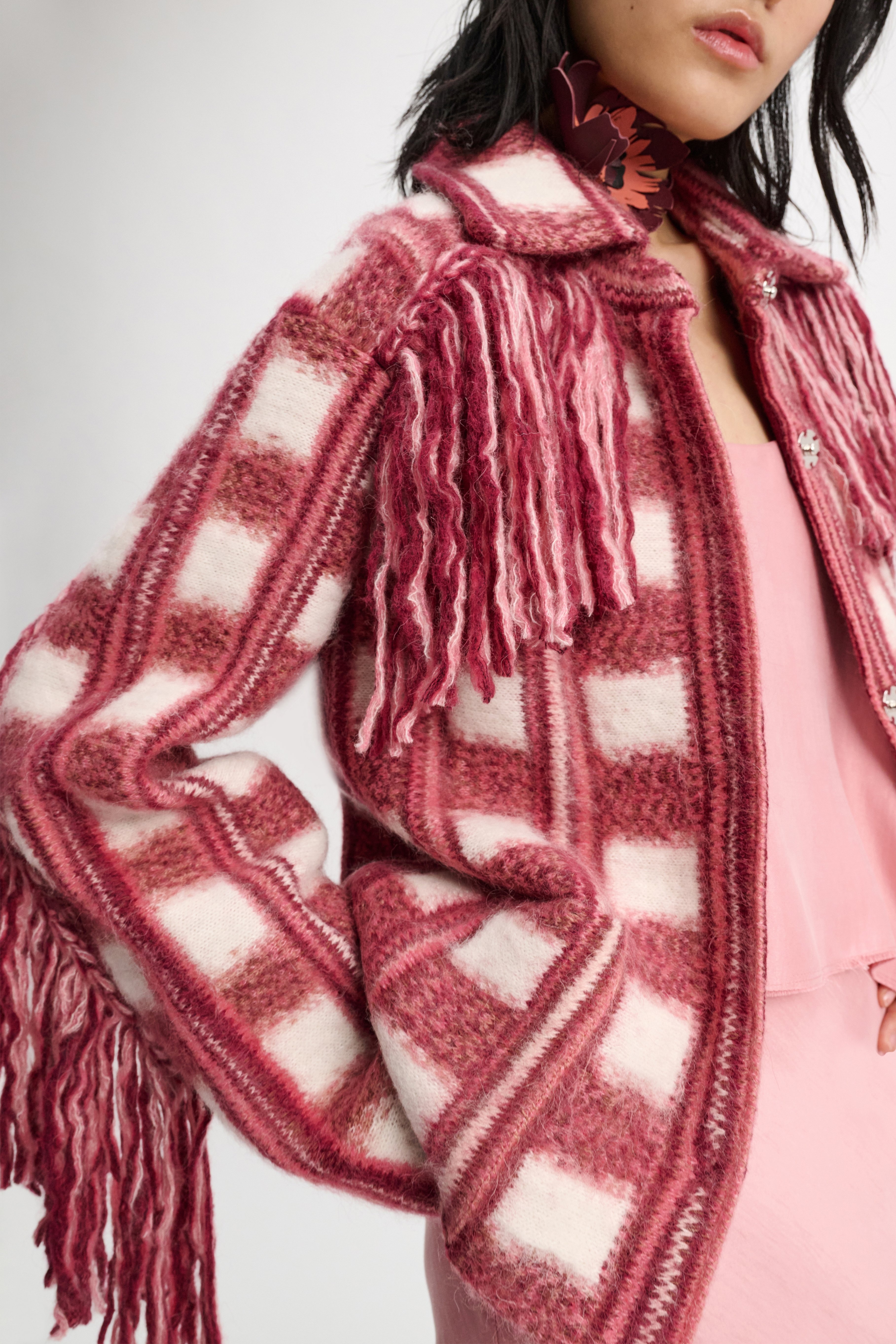 DIZZY CHECK cardigan - 7