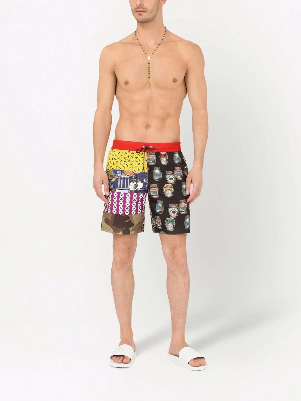 graphic-print mid-length swim shorts - 2