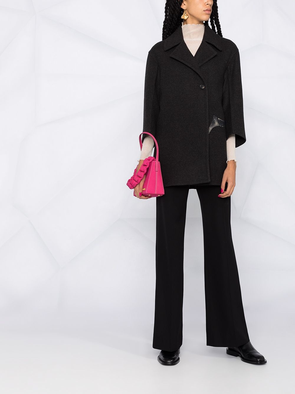 Flowersity single-breasted coat - 4