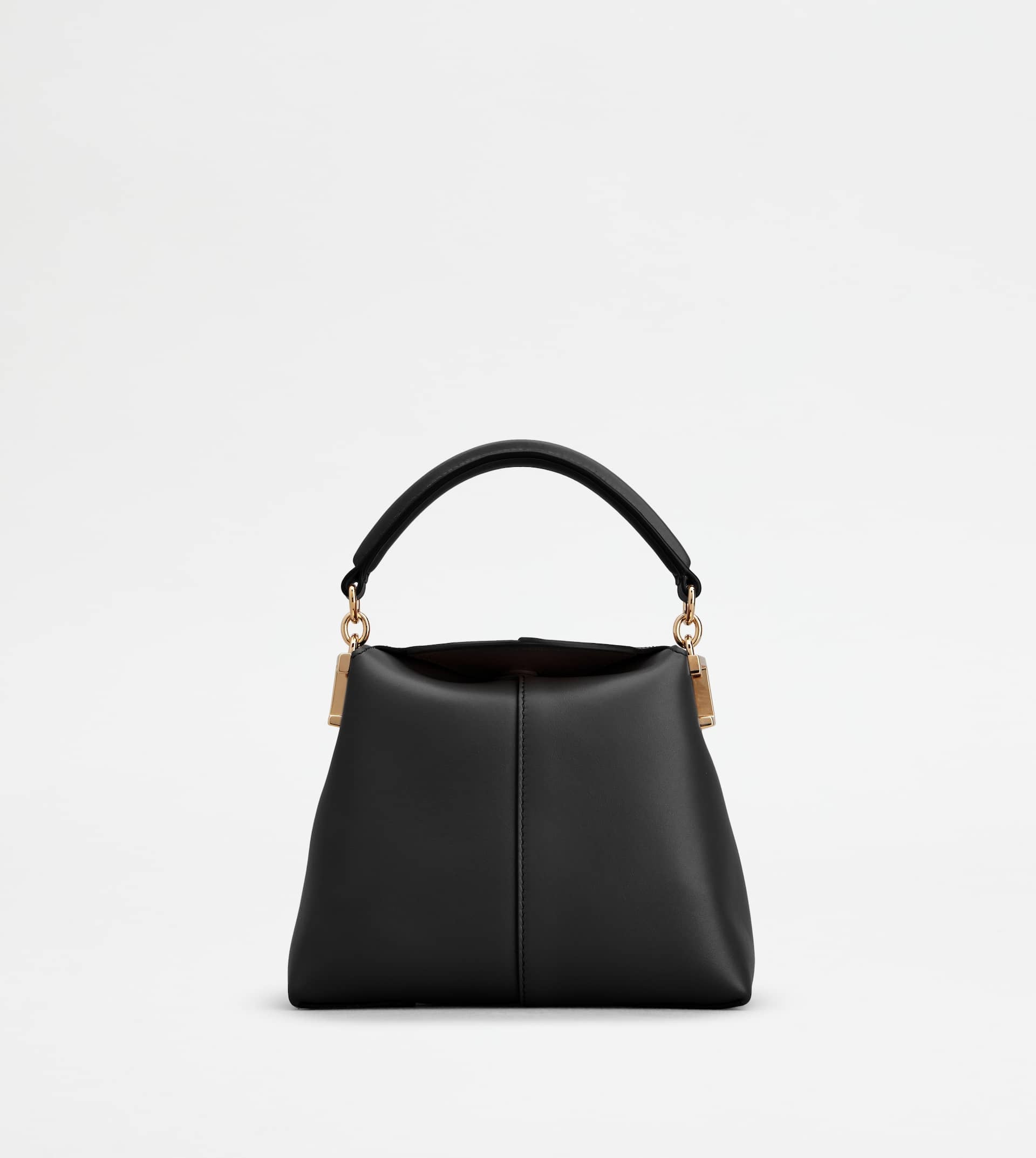 TOD'S T CASE TOTE MESSENGER BAG IN LEATHER MICRO - BLACK - 1