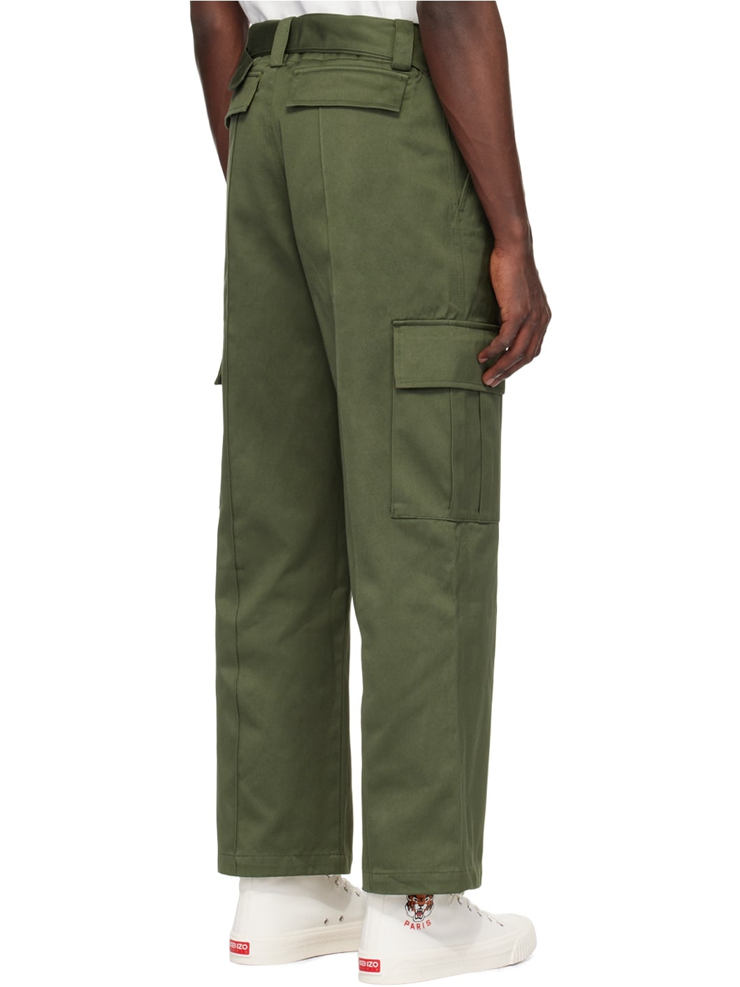 Green Belted Cargo Pants - 3