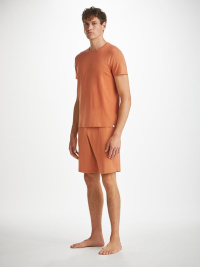 Derek Rose Men's Lounge Shorts Basel Micro Modal Stretch Terracotta outlook