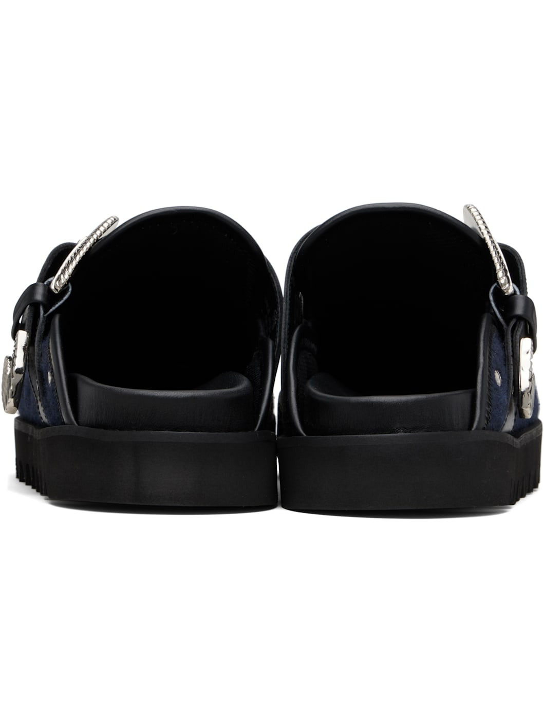 SSENSE Exclusive Navy Felt Loafers - 2