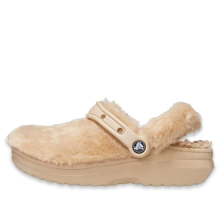 (WMNS) Crocs Classic Fur Sure Clogs 'Chai' 207303-212 - 1