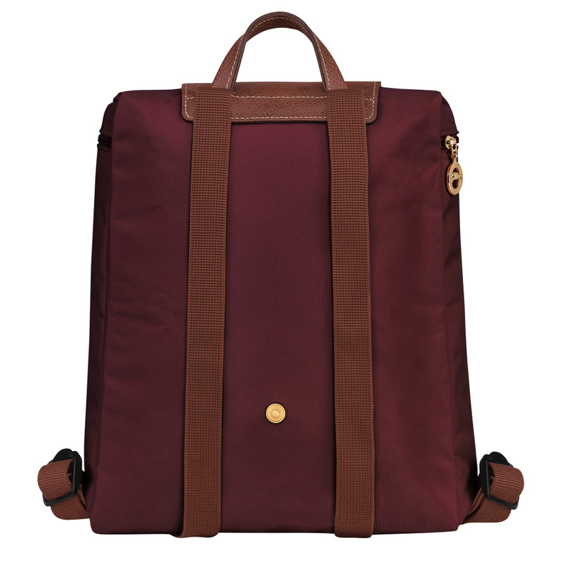 Le Pliage Original M Backpack Burgundy - Recycled canvas 3