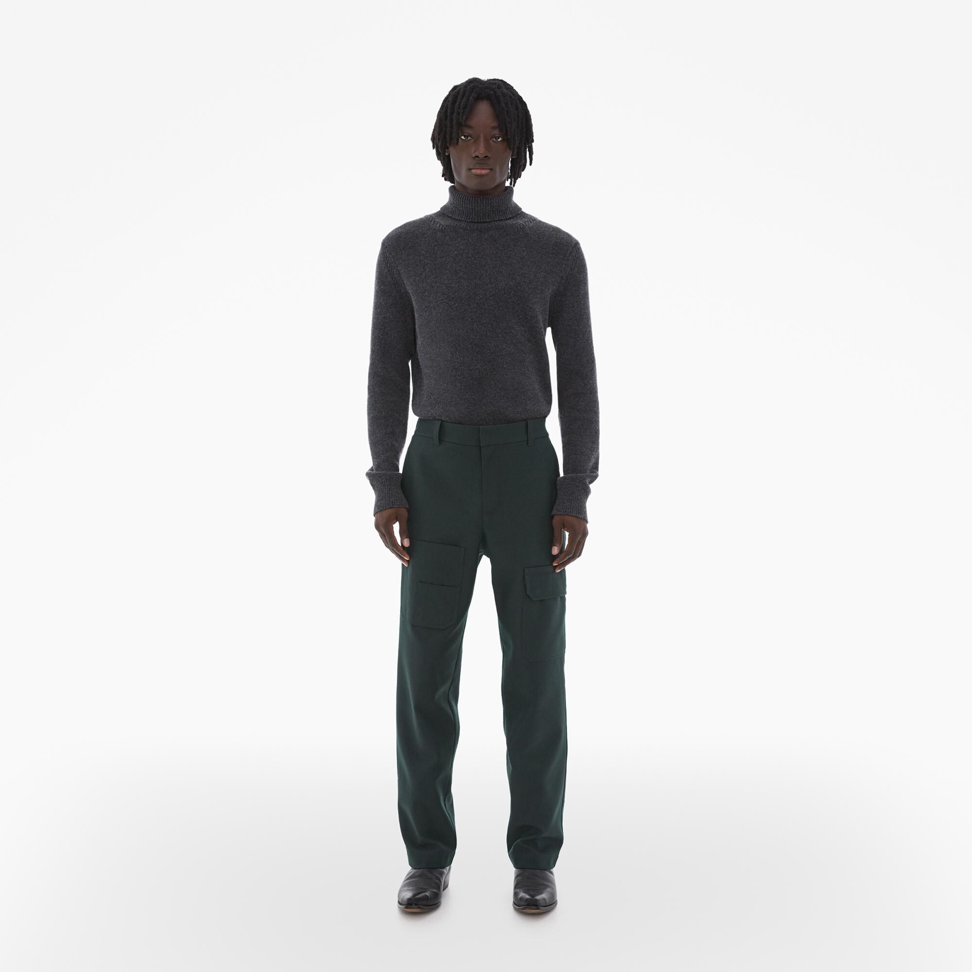 WOOL GABARDINE CARPENTER PANTS - 2