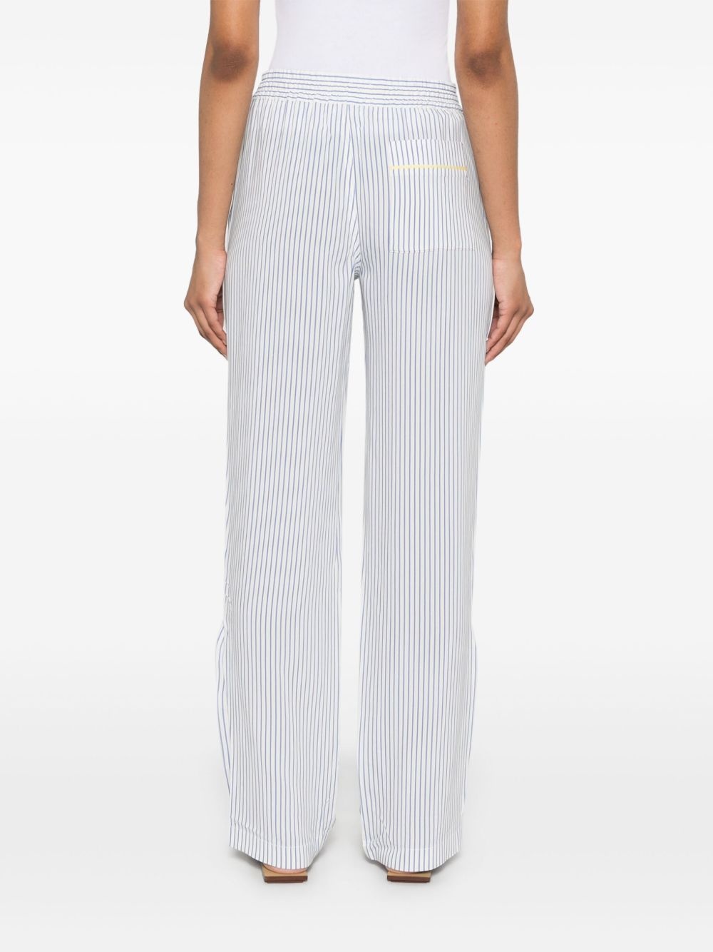 striped pajama-style trousers - 4