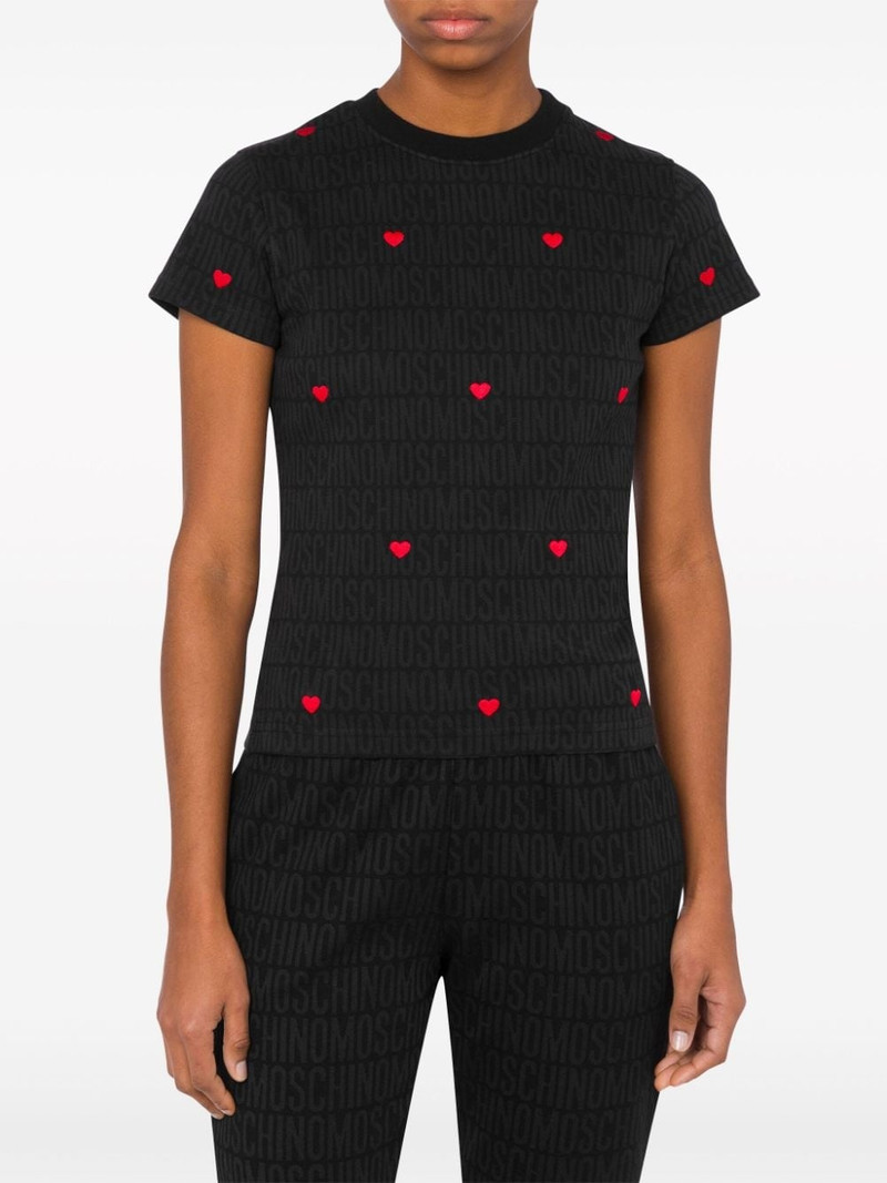Moschino heart-motif short-sleeve T-shirt outlook