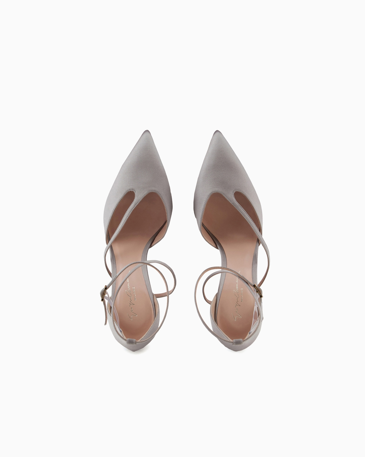 Satin court shoes with strap - 3