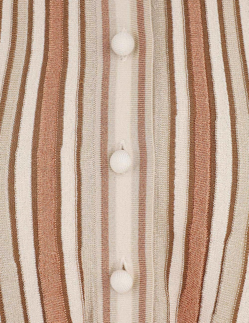 CRUSH METALLIC STRIPE CARDIGAN 6