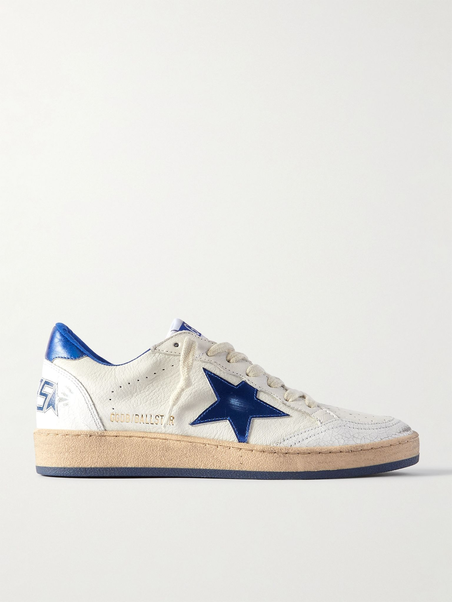 Ball Star distressed leather sneakers White - 1