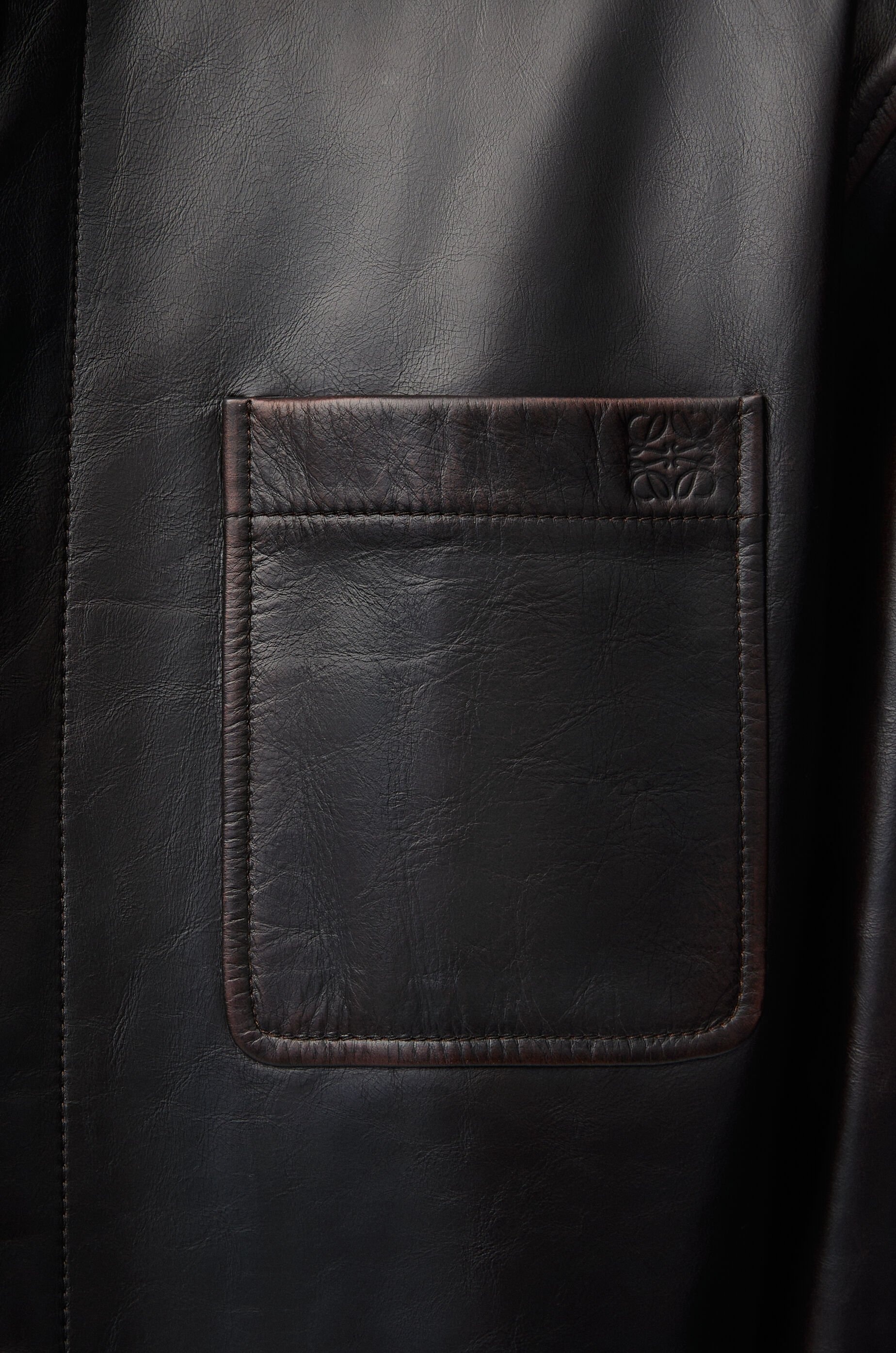 Overshirt in nappa calfskin - 5
