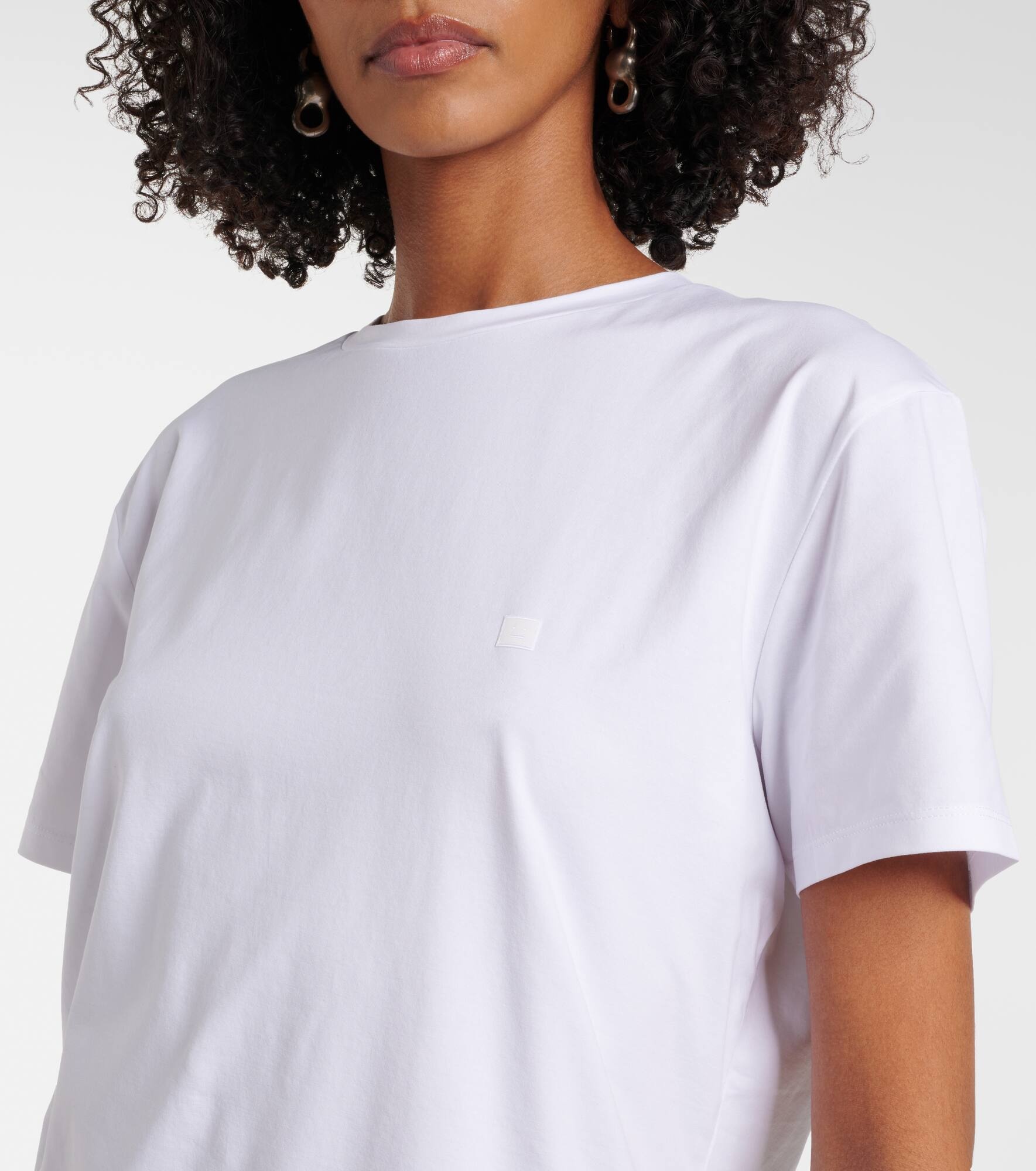 Face cotton-blend jersey T-shirt - 4