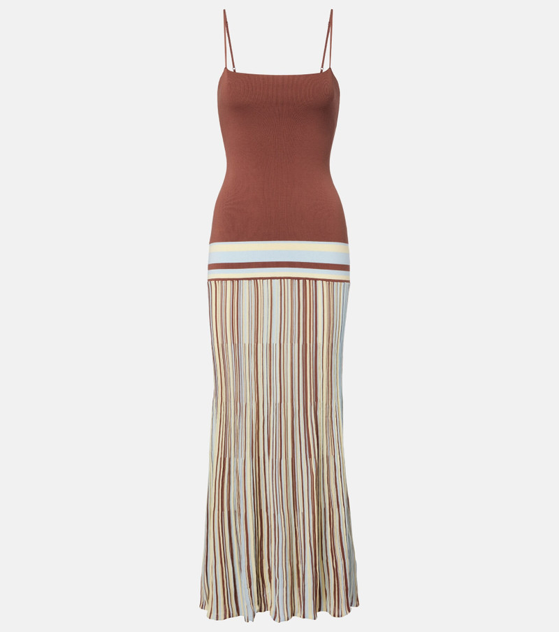Citara striped cotton-blend maxi dress 1