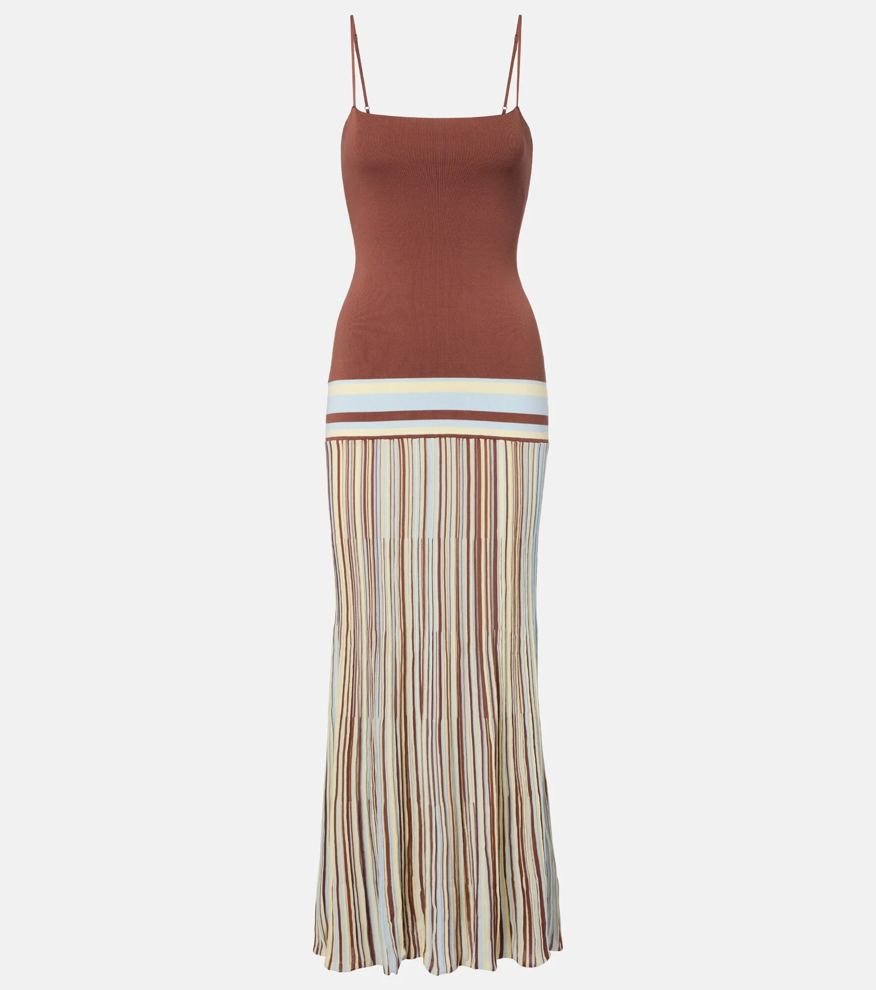Citara striped cotton-blend maxi dress - 1
