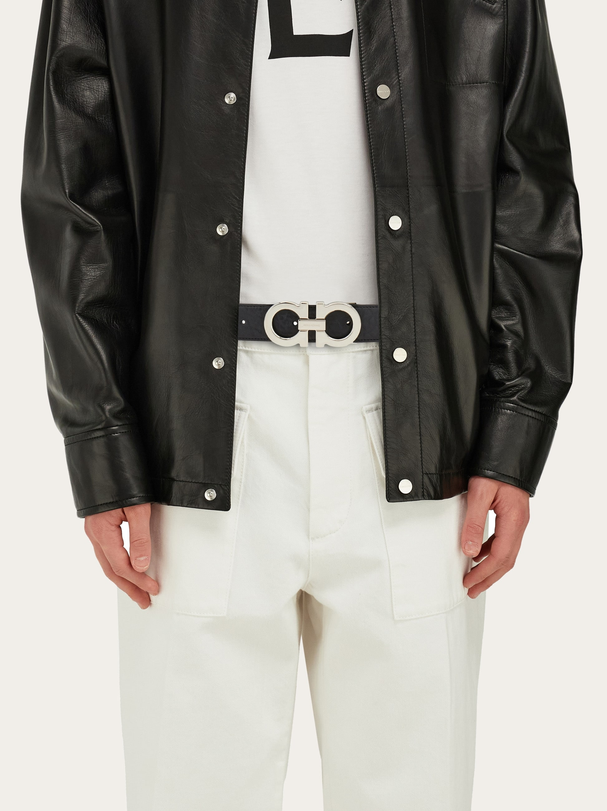 Reversible and adjustable Gancini belt - 4