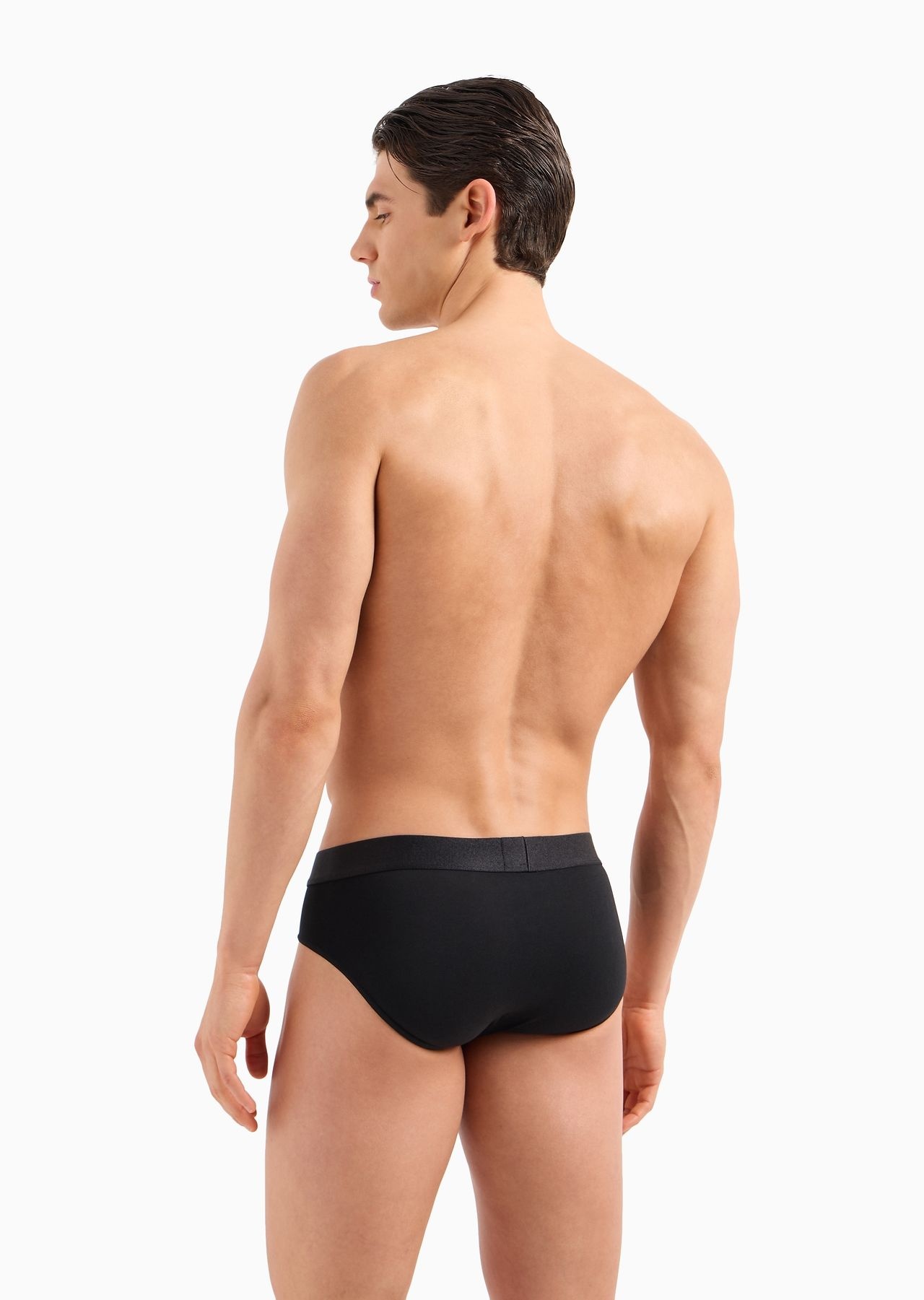 Superfine cotton briefs with logo waistband - 3