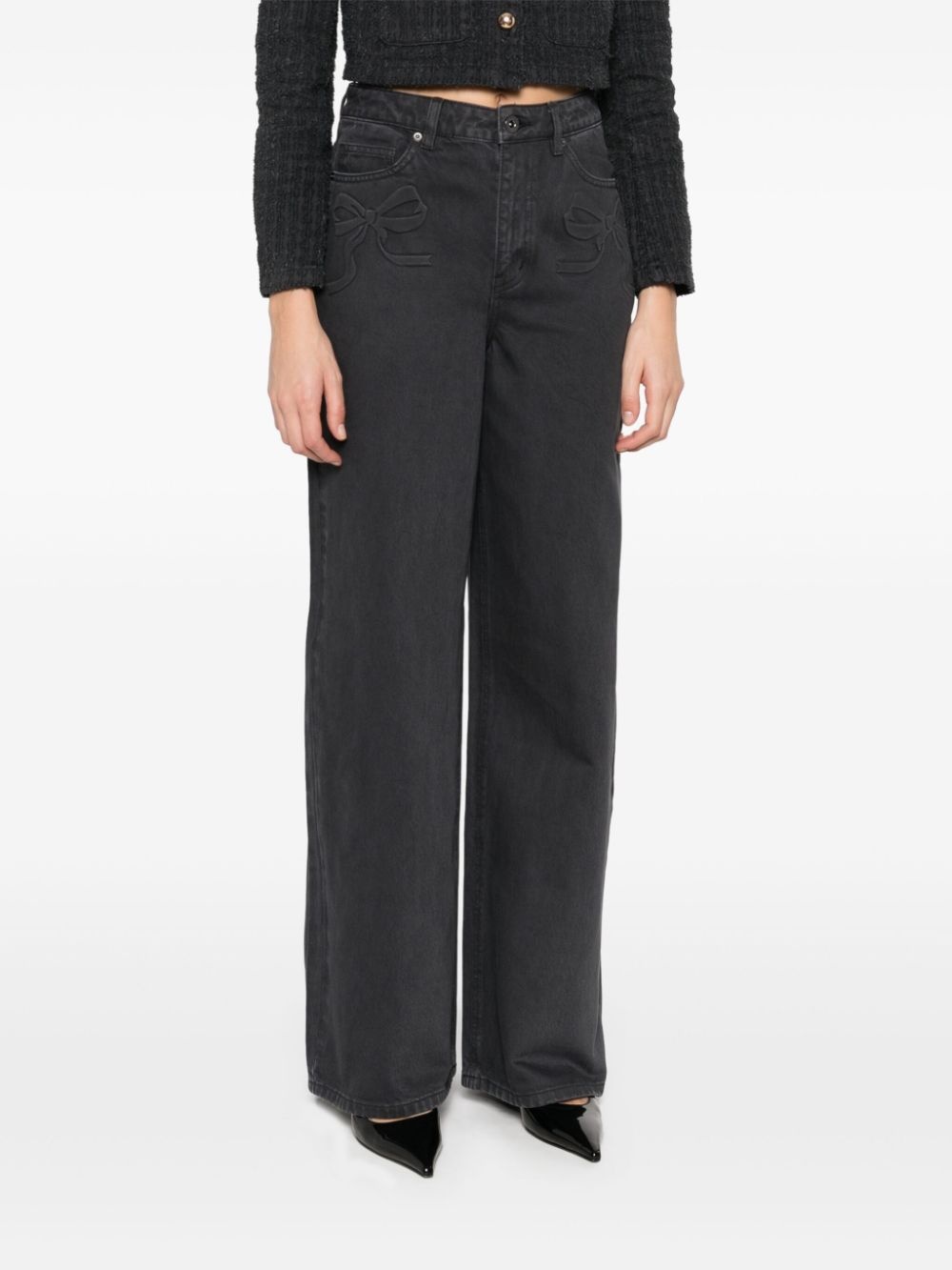 self-portrait bow-motif jeans | REVERSIBLE