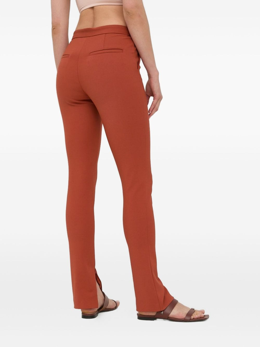 split-hem slim-fit trousers - 2