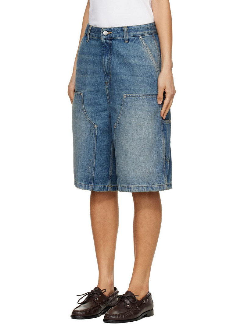 Carhartt Blue Nixon Double Knee Denim Shorts outlook