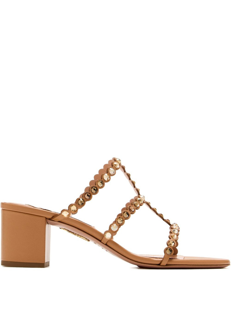 50mm Tequila crystal-embellished block-heel sandals 1