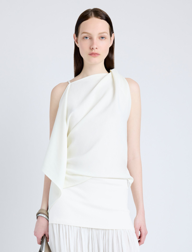 Proenza Schouler Alyssa Top in Matte Double Crepe outlook