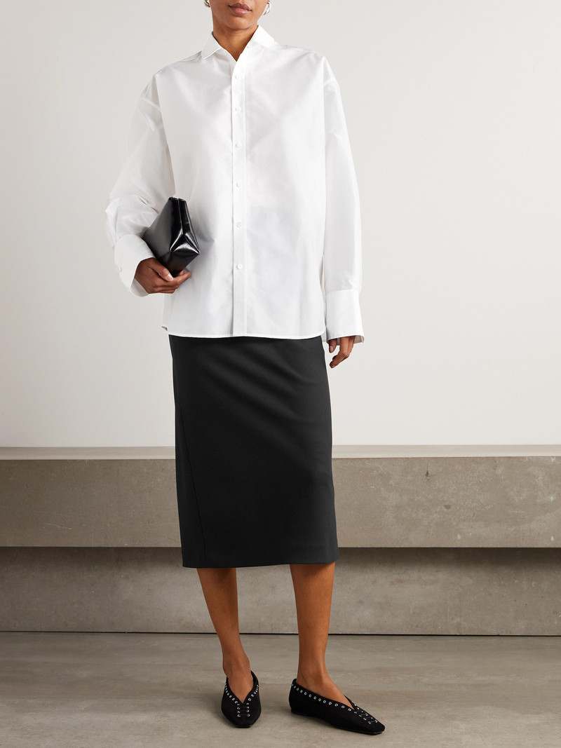 Carven Pearl-embellished Taffeta Shirt outlook