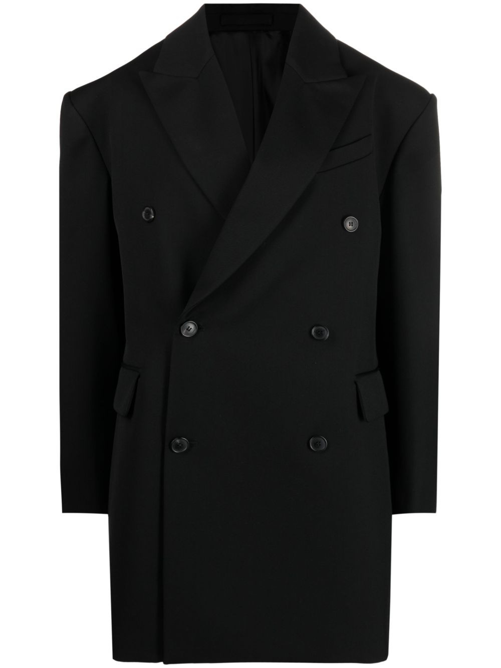 Oversized double-breasted wool coat - 1