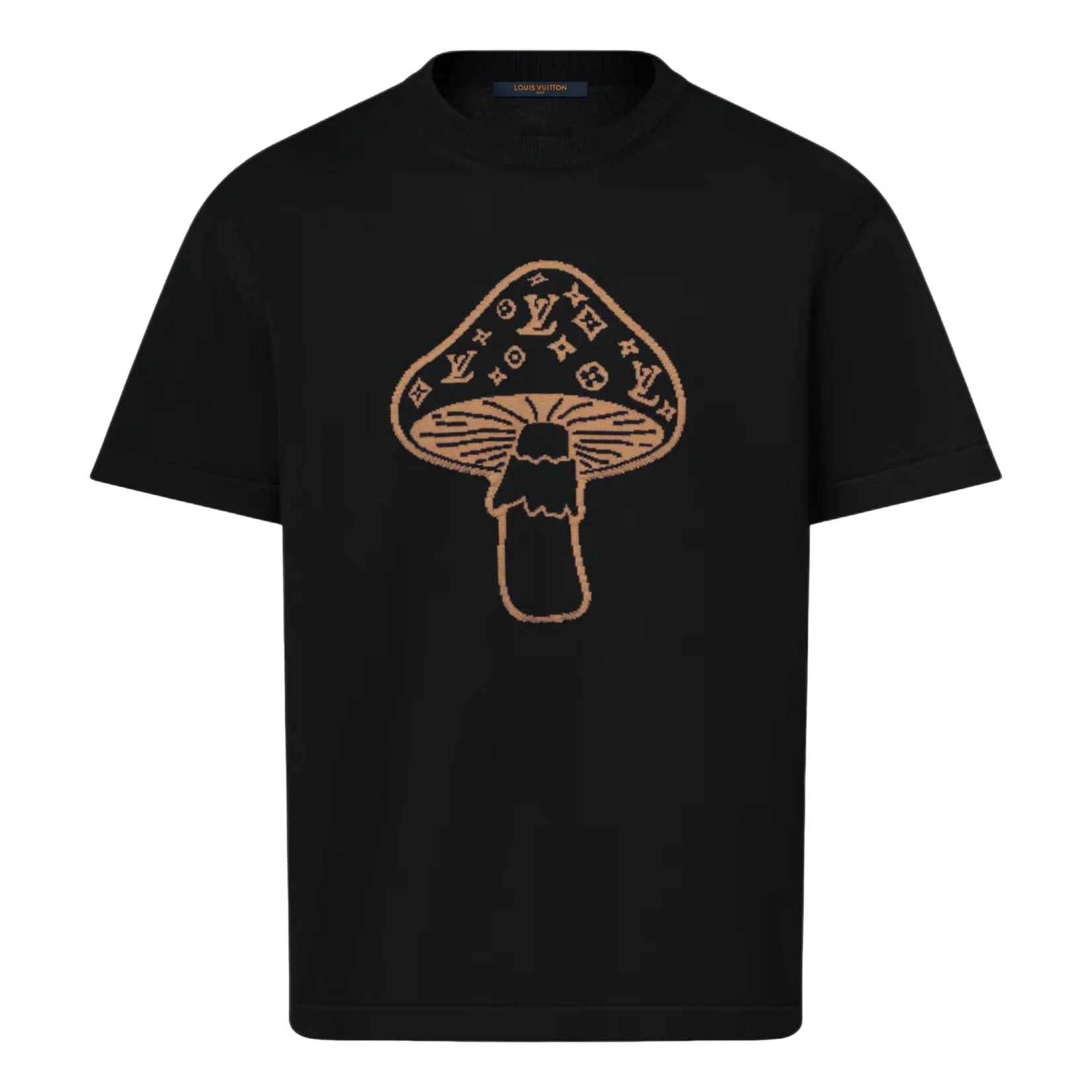 LOUIS VUITTON Short-Sleeved Intarsia Crewneck T-shirt 'Intarsia Mushroom' 1AJBUX - 1