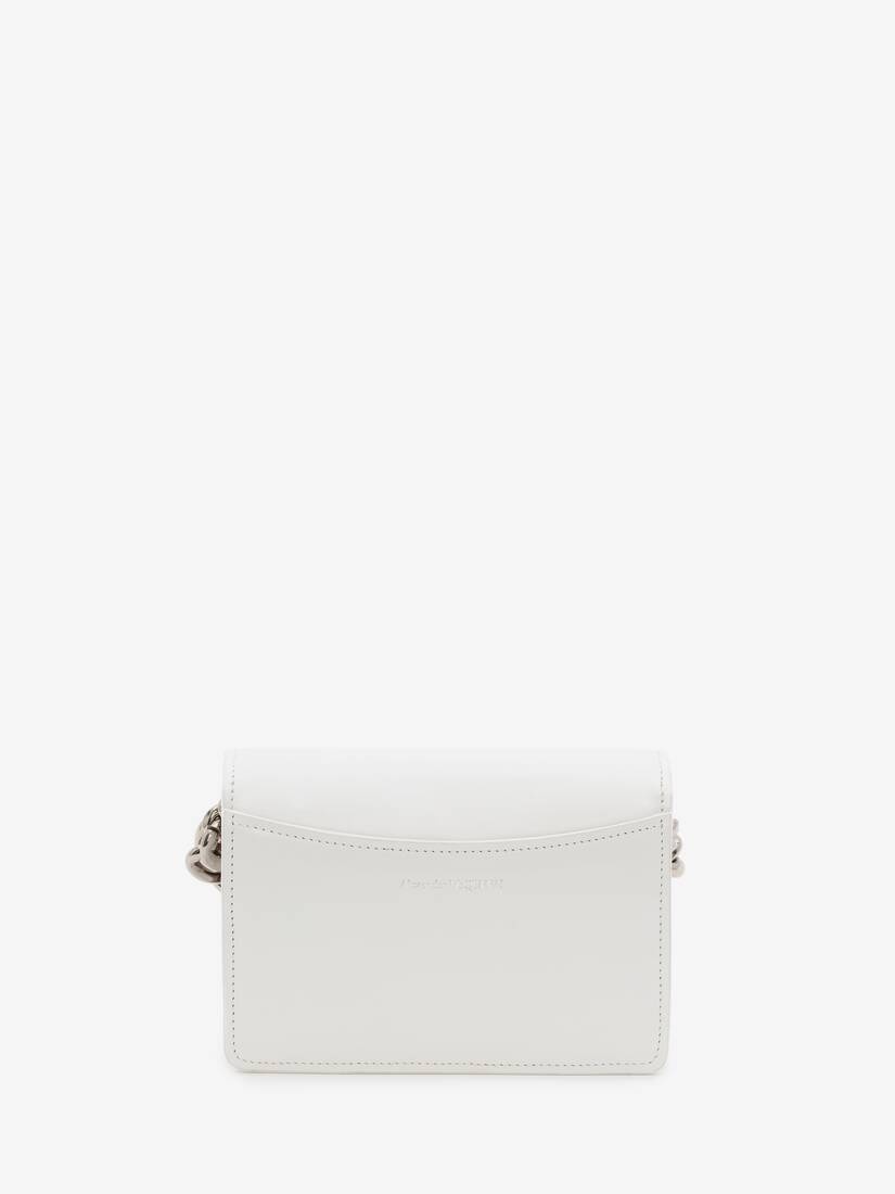 The Four Ring Mini With Chain in White - 3