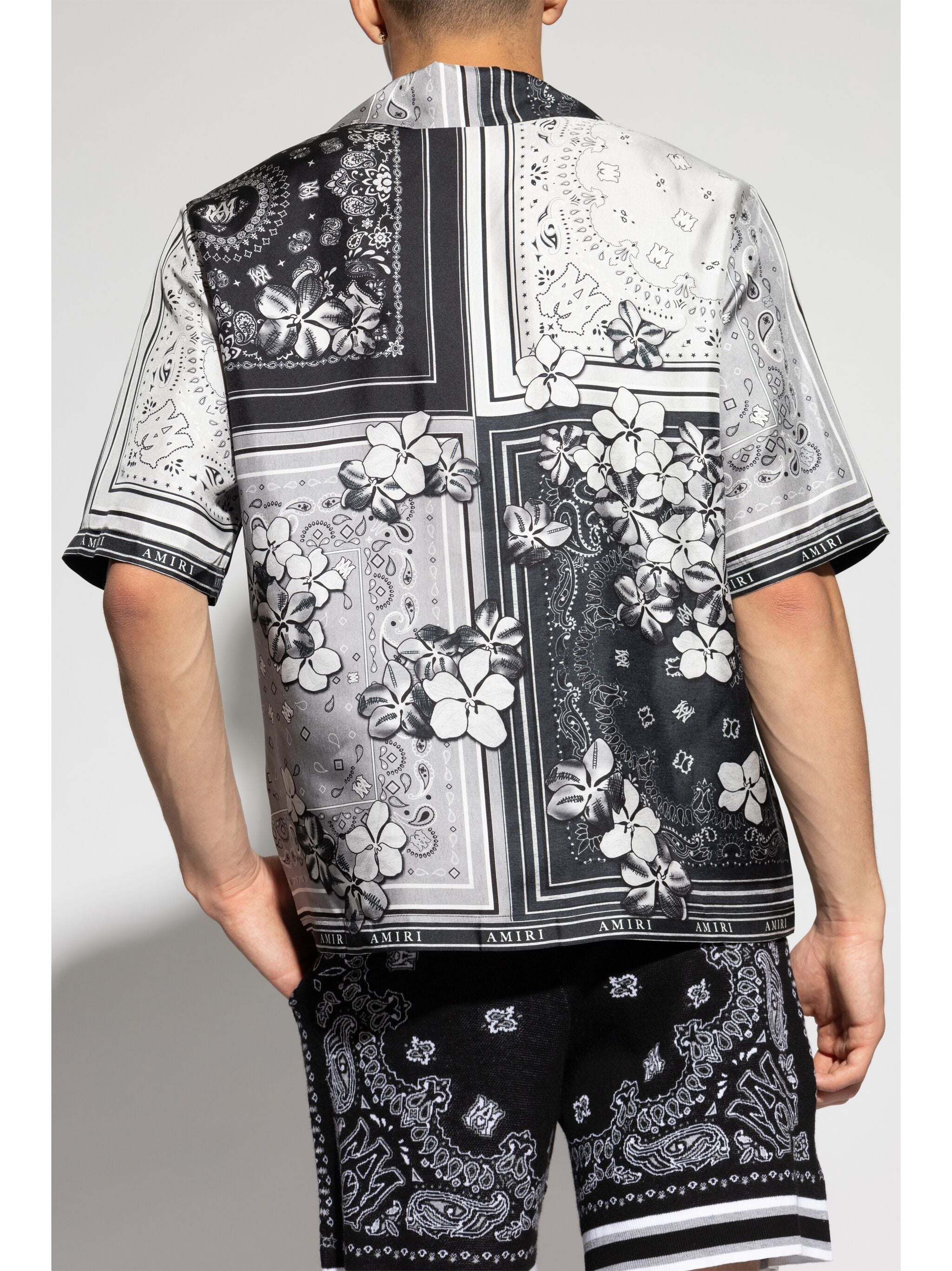 AMIRI Men Bandana Floral Bowling Shirt - 2