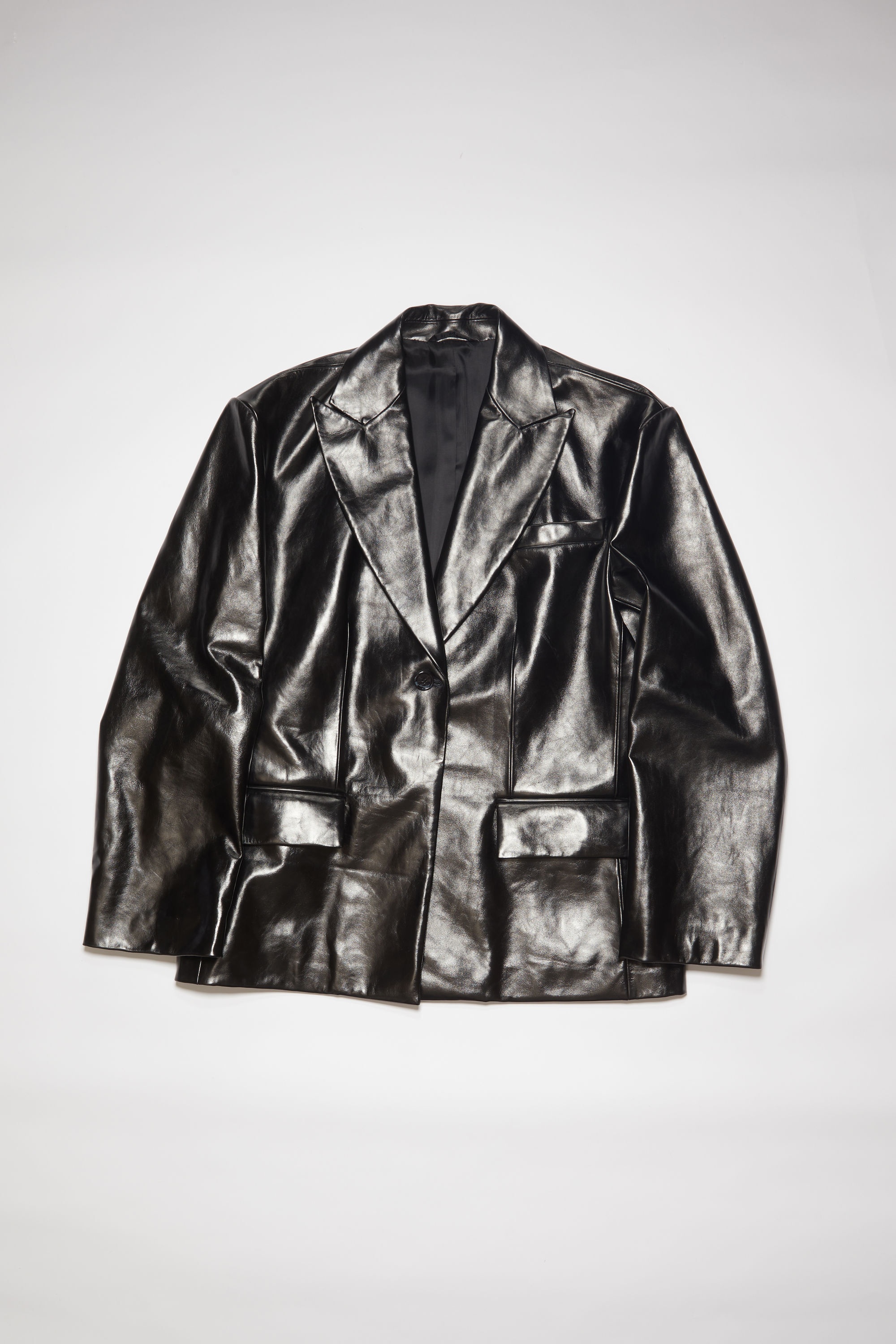 Leather suit jacket - Black - 7